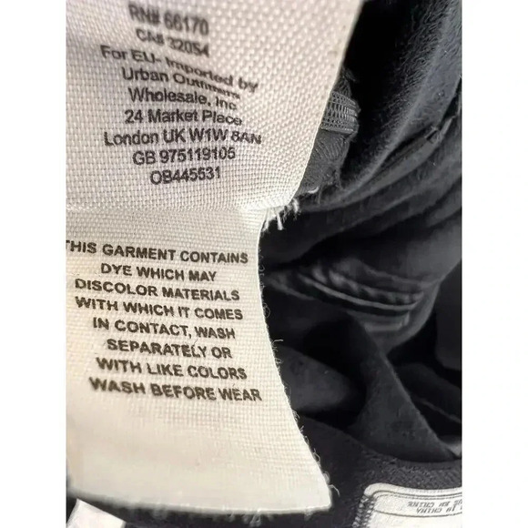 NWT FREE PEOPLE Women Size 6 Black Vegan Leather Side &Ankle Zippers 30"x28" - Picture 12 of 13